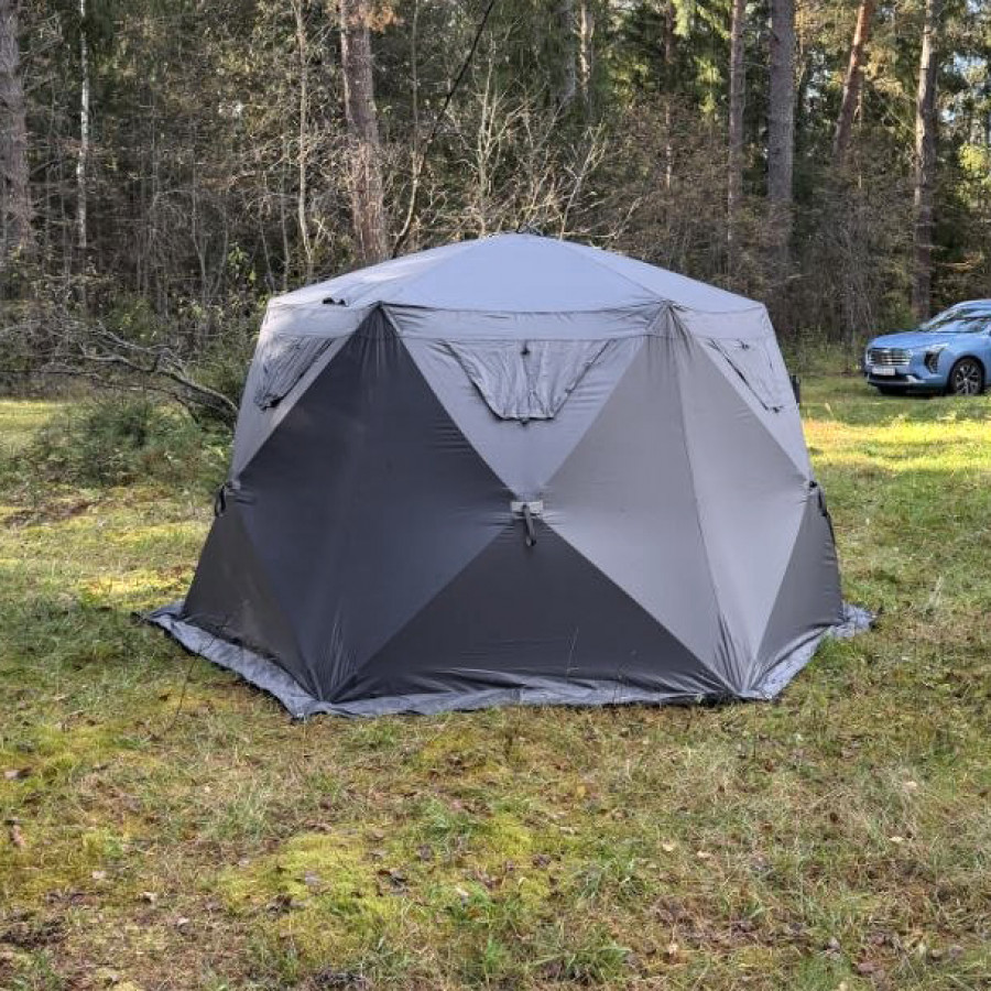 Двухслойная шестигранная палатка Бук-330 (цвет: графит)